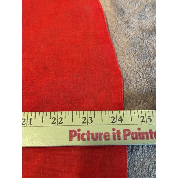 Vintage 50s 60s Christmas Half Apron Sheer Red Appliqued Holly Baubles Balls - Picture 10 of 13